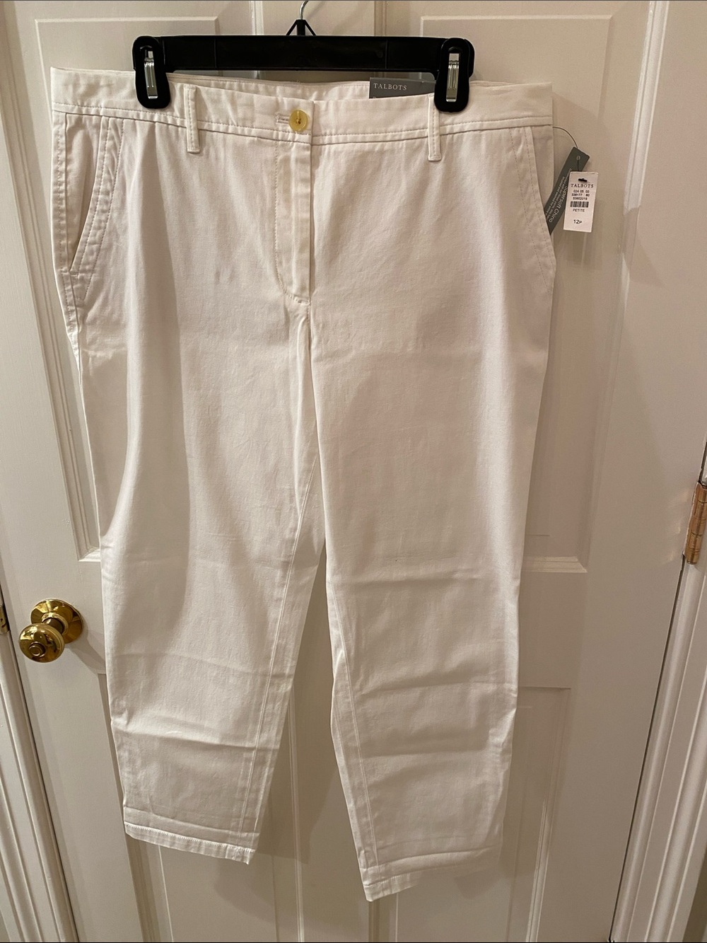 💐Talbots Relaxed Chino Pants • 12 Petite • White • NWT - Picture 3 of 8